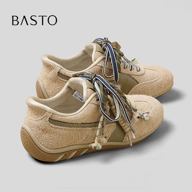 BASTO/百思图双鞋带内增高阿甘鞋图片