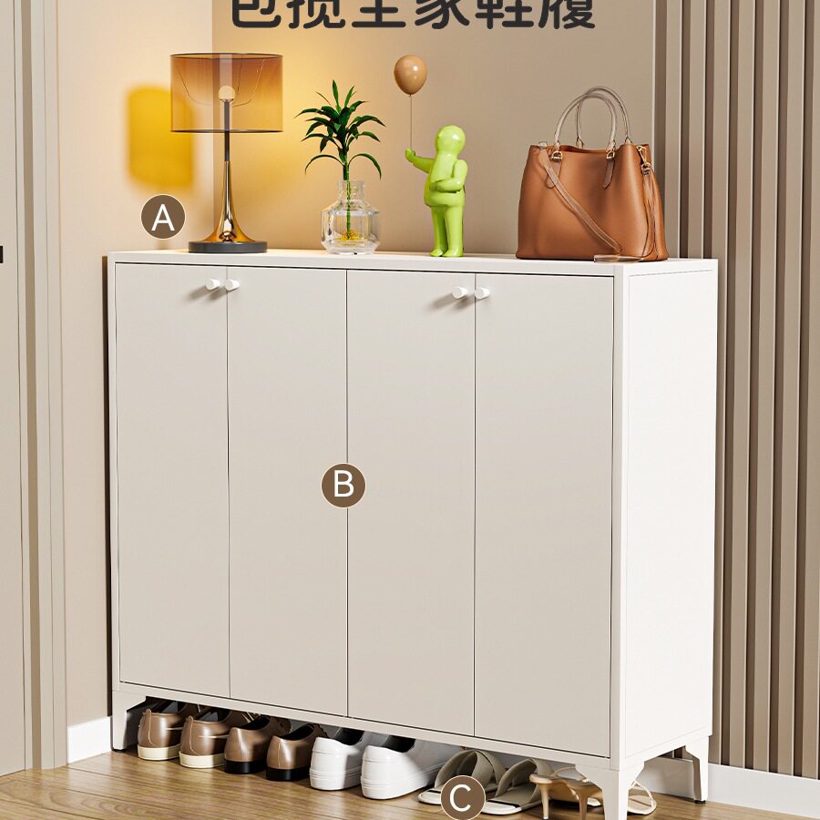 福凯祥鞋柜家用钢制鞋架玄关入户带门收纳柜现代简约大容量储物柜图片
