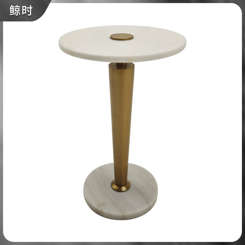 北欧现代简约不锈钢大理石茶几意式轻奢设计小户型家用客厅沙发几
