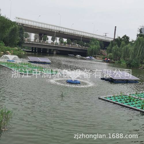 中澜SFT-ZL系列太阳能喷泉曝气机 太阳能复氧设备 太阳能曝气机