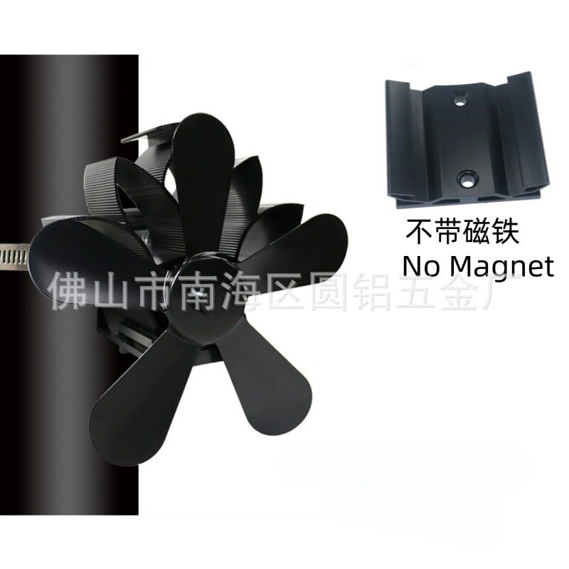 跨境壁炉风扇 烟通管用卡箍紧固款热电转换取暖扇 无磁耐高温图片