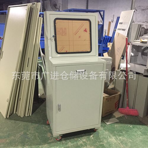 厂家供应工业电脑柜车间立式移动带亚克力玻璃电脑控制柜