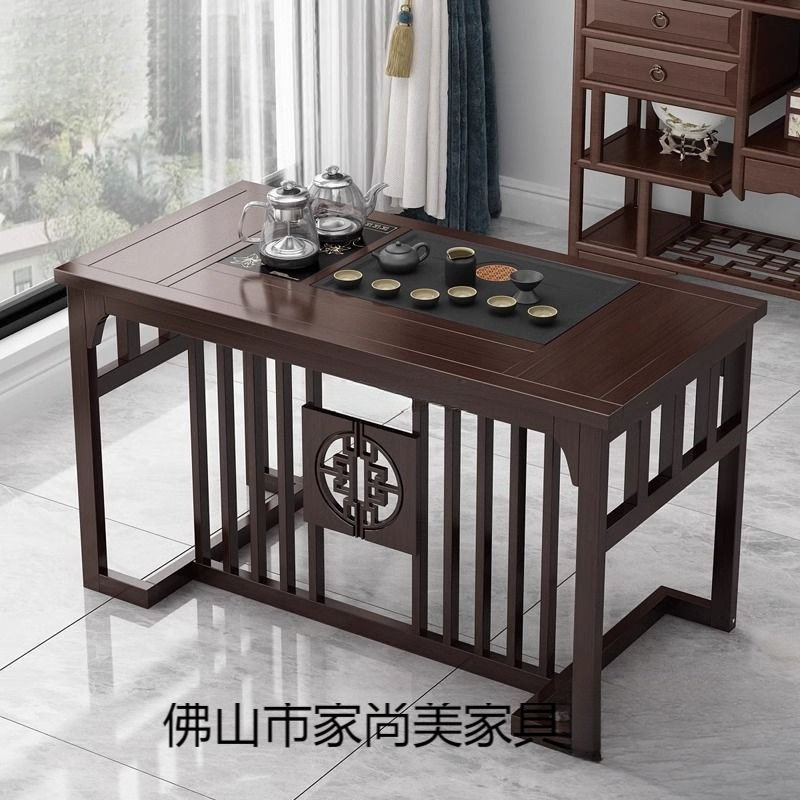 实木茶桌家用小型阳台客厅茶桌新中式一整套可移动茶桌一体泡茶台图片