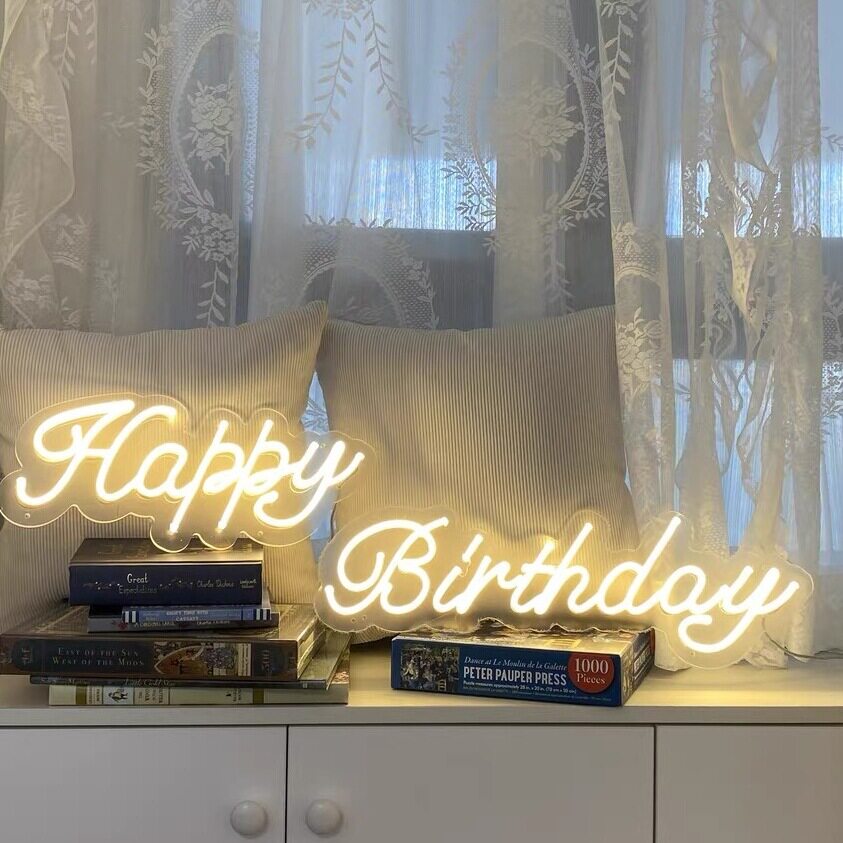 生日字母灯牌派对led灯求婚装饰氛围happybirthday发光名字霓虹灯图片