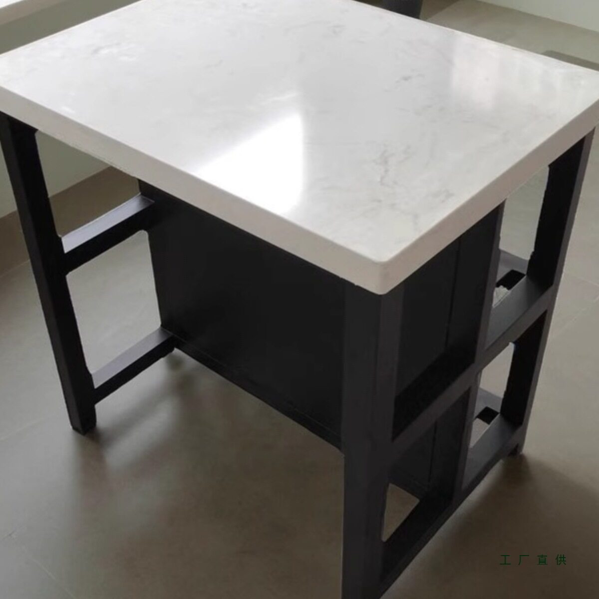 开放式厨房小中岛台单独料理台置物柜可移动餐边柜备餐桌一体收纳图片