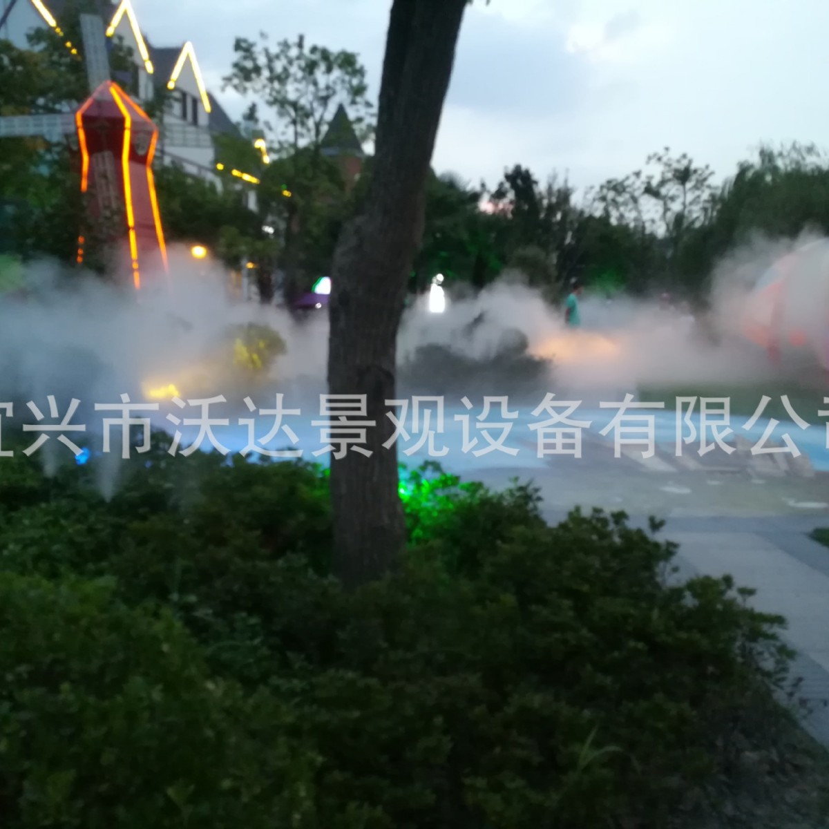 厂家室外绿地公园假山景观造雾c喷泉降温系统全套设备生产安装图片