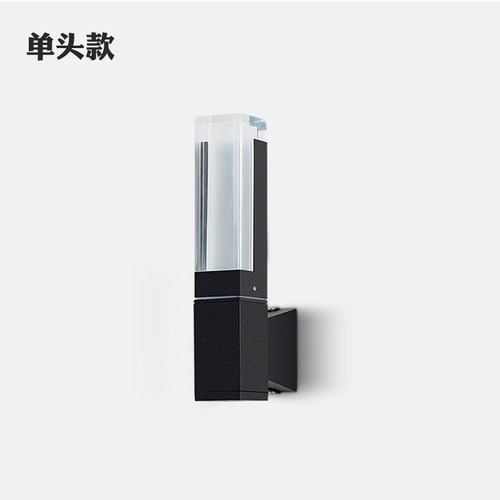 户外防水亚克力壁灯单双别墅公园外墙壁灯人体+光感应入户门柱灯