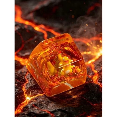 宝可梦键帽树脂滴胶小火