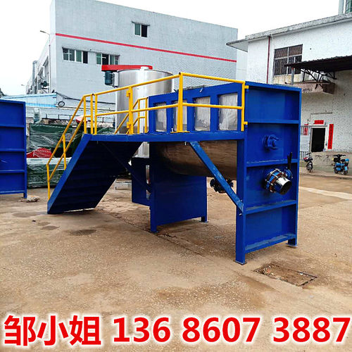 现货供应1-5吨大型粉体搅拌机卧式塑料PP/PE加热烘干拌料桶材质
