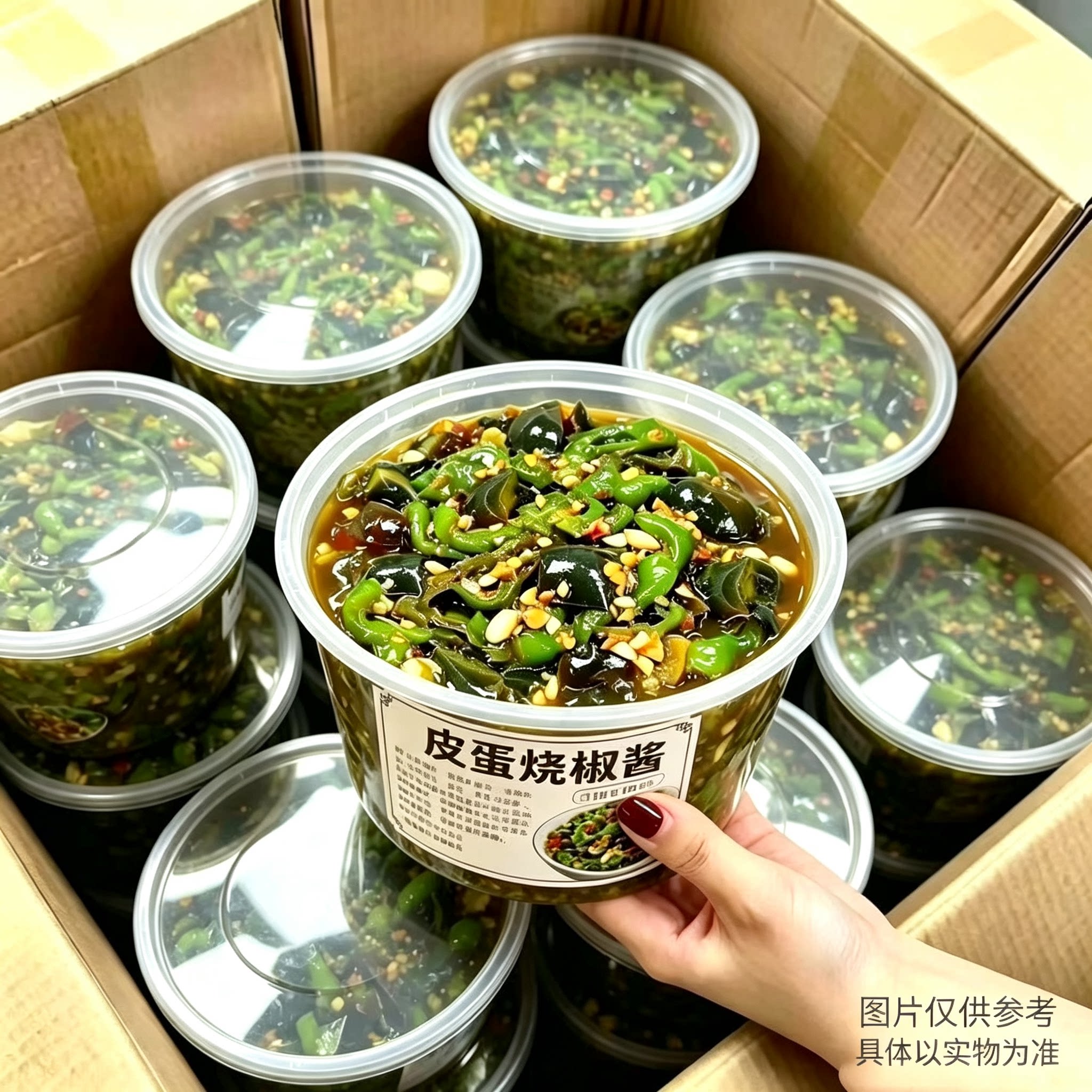 特价3大罐】皮蛋烧椒酱开胃下饭凉拌调味拌面拌饭夹馍香辣瓶装