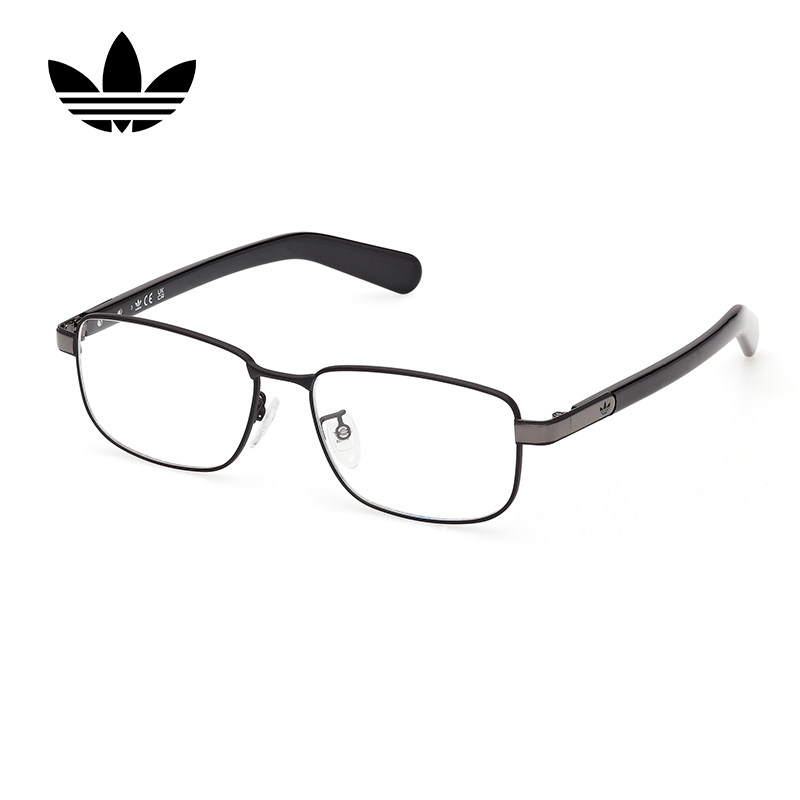 adidas三叶草金属商务方形近视框