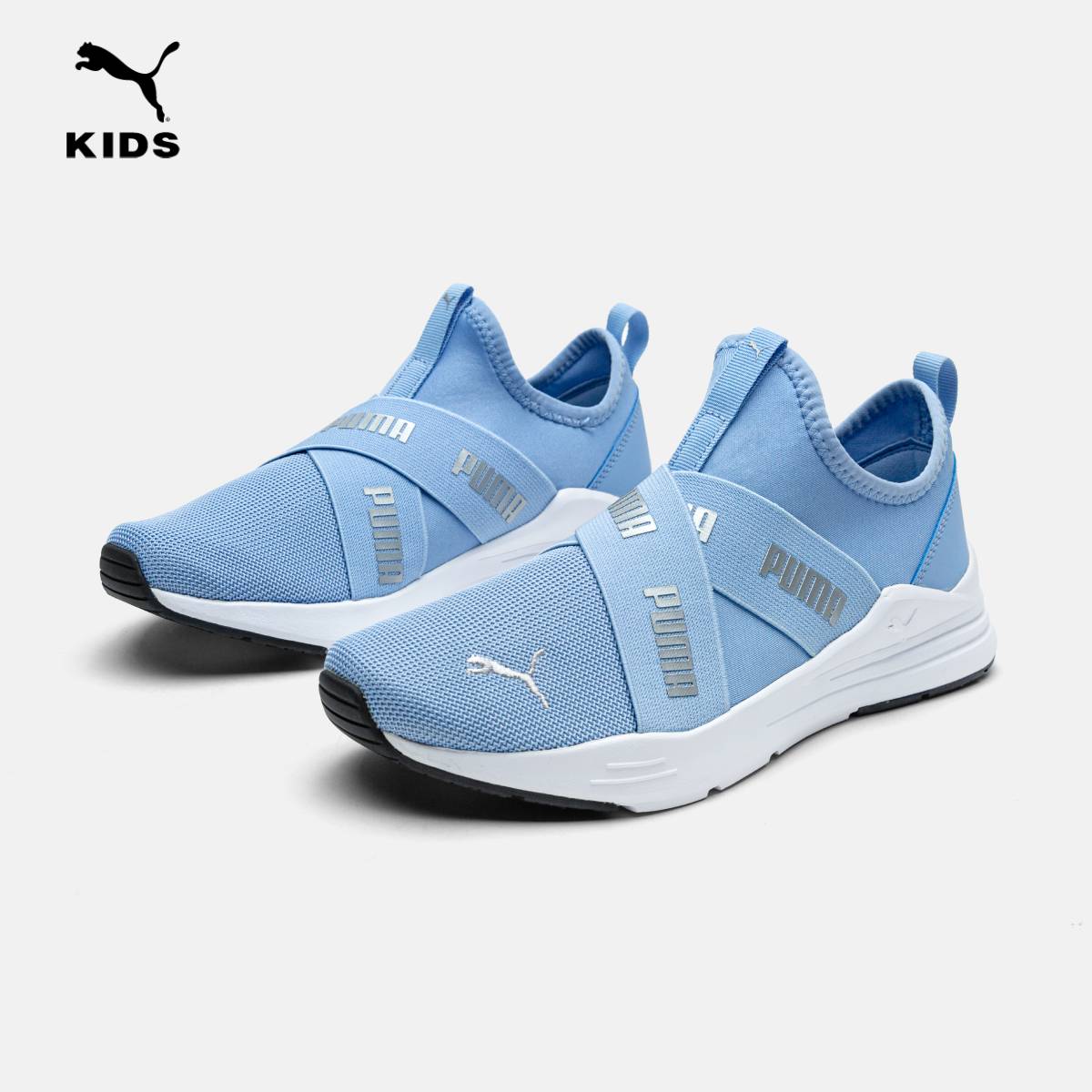 PUMA彪马官方正品童鞋儿童大童舒适跑鞋网眼一脚蹬舒适运动鞋低帮