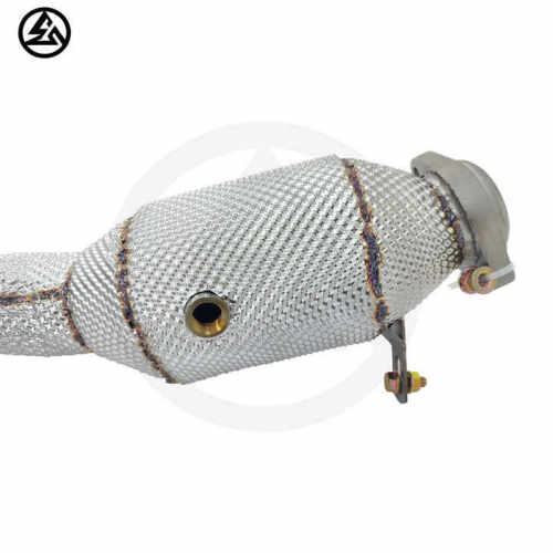 适用奔驰C180C200C250C260W2041.8带隔热罩头段不锈钢排气管