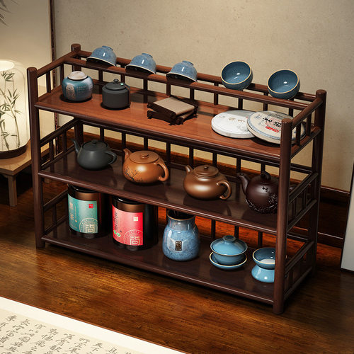 中式博古架茶具收纳展示架桌面