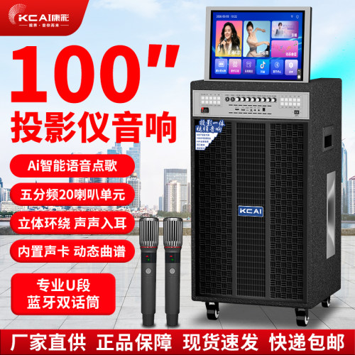 康彩T18户外k歌投影仪音箱