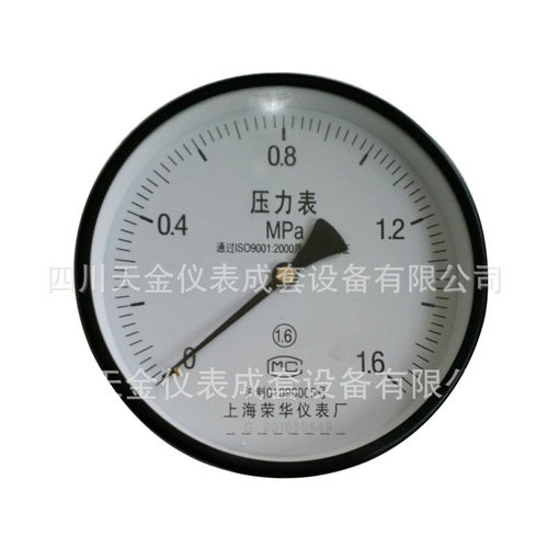 径向隔膜压力表YTP-150水压表螺纹式连接普通压力表1.6级0~60MPA