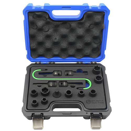 坤泰刹车分泵卡钳套筒H7花H9 H11mm10花内六角刹车片拆卸专用工具