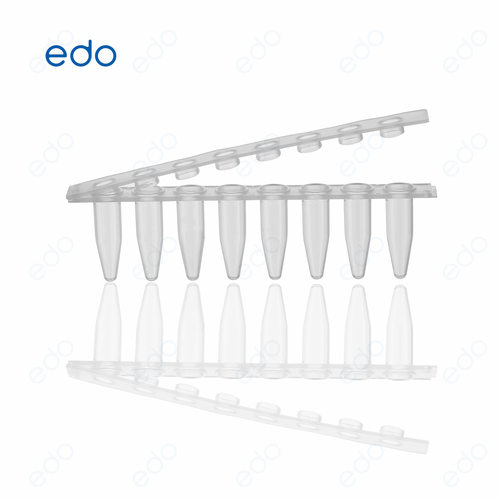 PCR 八连排管盖 光学平盖 0.1ml 矮管容积150ul 适用快速终点法