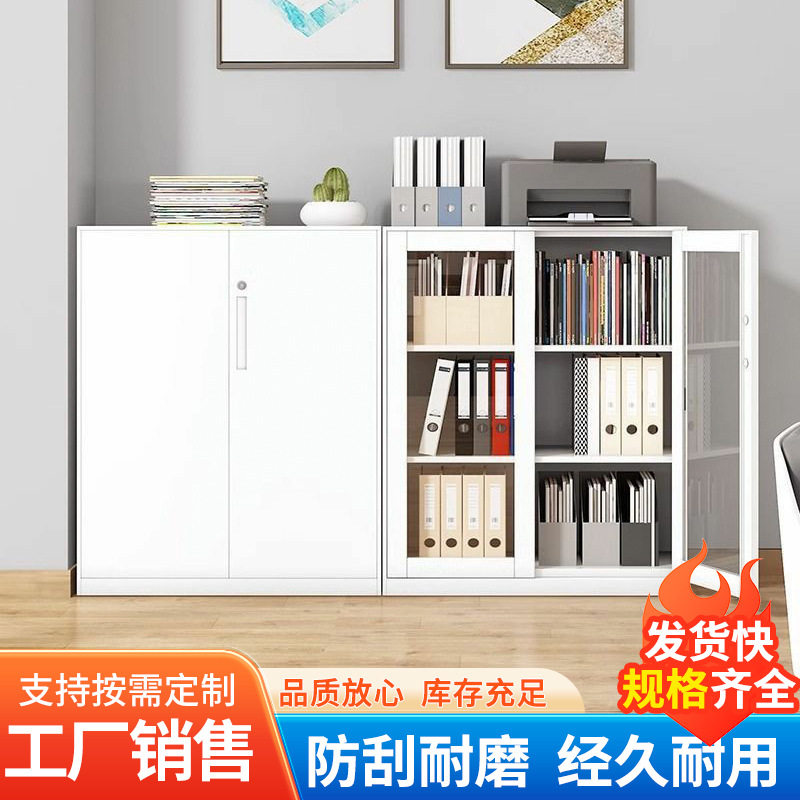 矮柜 办公室钢制文件柜带锁 财务凭证档案收纳柜 铁皮落地资料柜图片