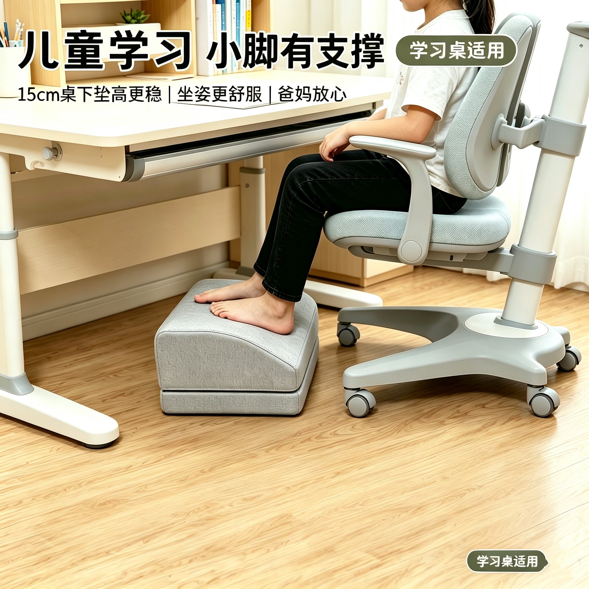 儿童办公室桌下脚踏防跷二郎腿