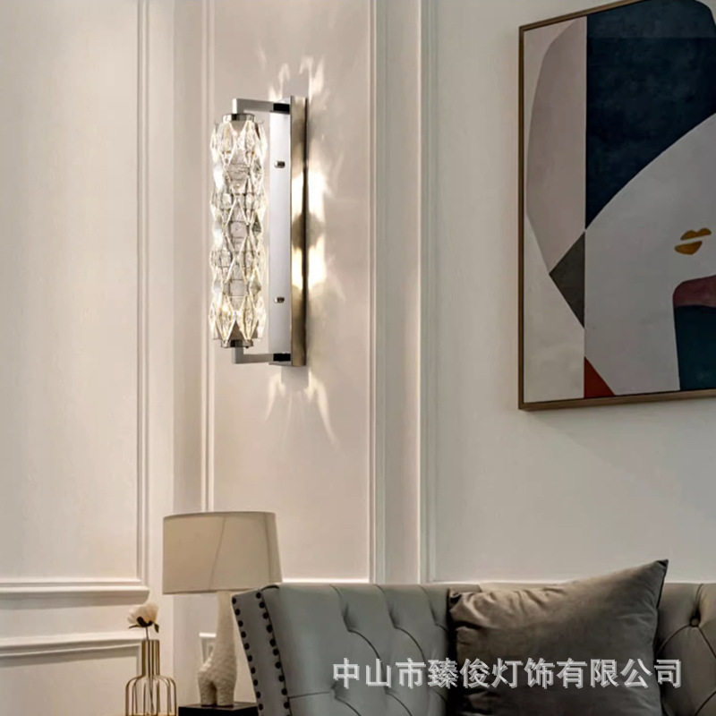 壁灯高端轻奢水晶客厅led卧室床头书房过道走廊餐厅LED节能室内图片