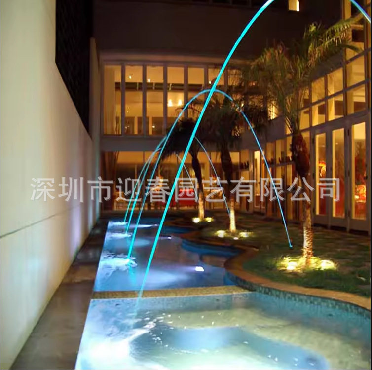 玻光泉光亮泉喷头水下安装喷泉设备生产设计厂家广场景观户外波光图片