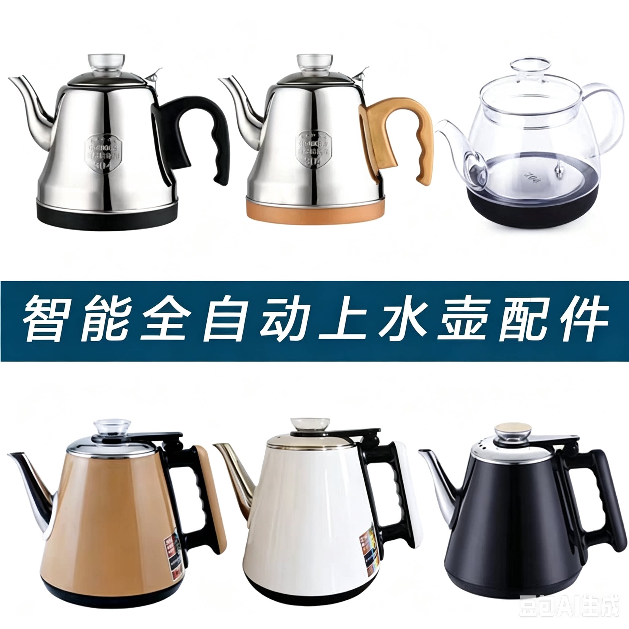 凯茶瑞茗一福承全自动顶部上水电热烧水壶泡茶桌专用煮茶炉电水壶