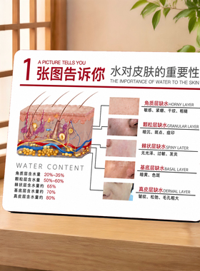 美容门店皮肤缺水问题科普水对皮肤重要性展示装饰桌面摆件