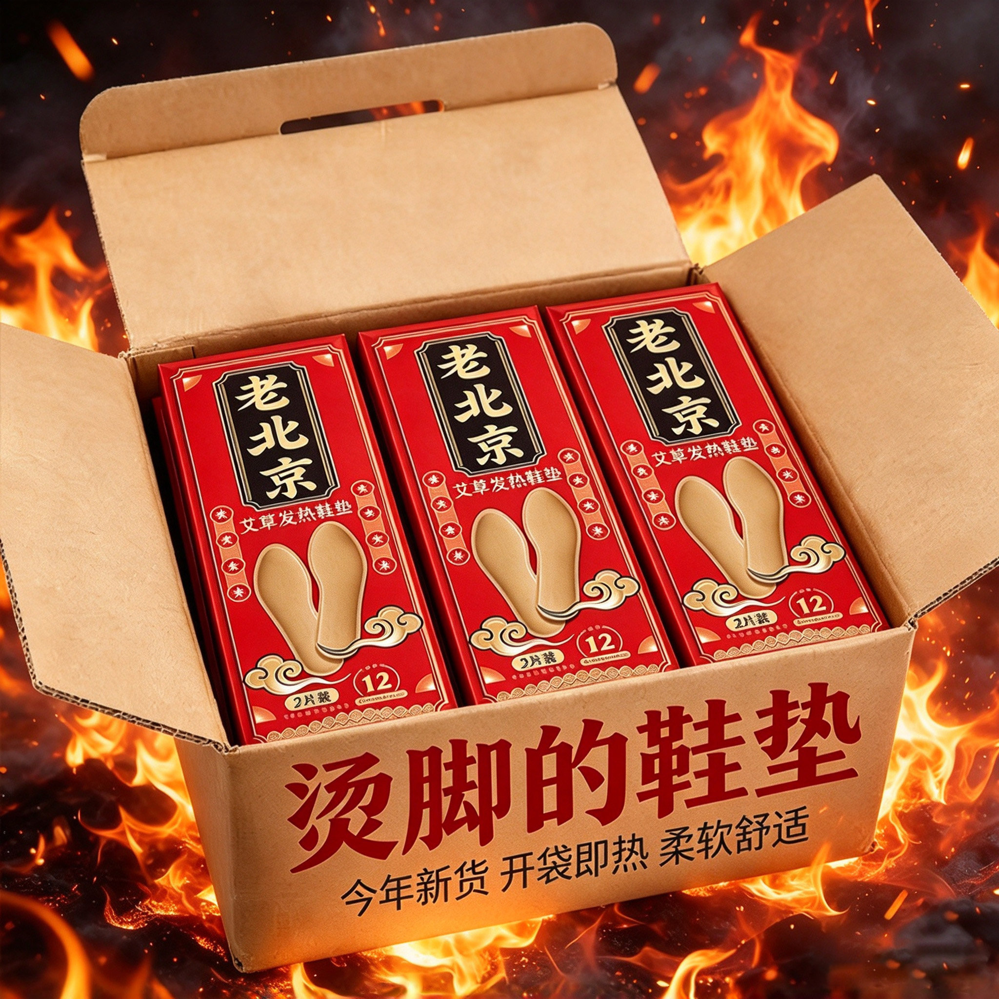 男女通用自发热保暖防寒鞋垫