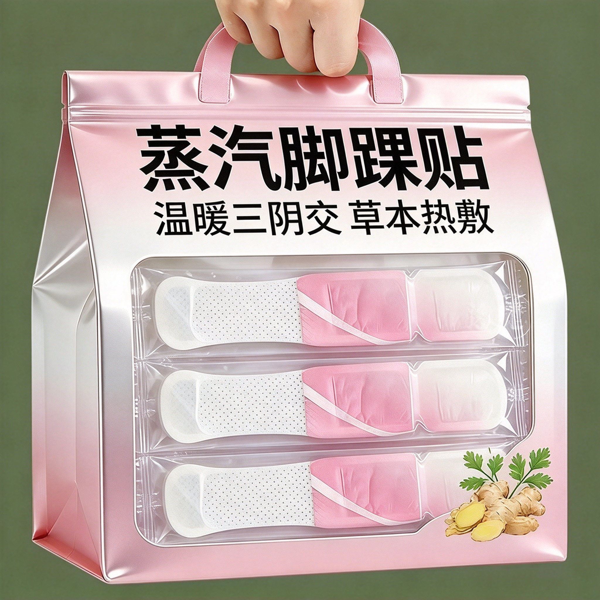 智暖艾草三阴交艾灸热敷脚贴
