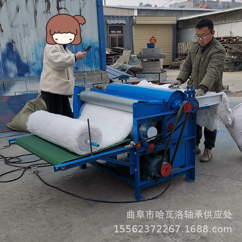 羊毛旧被套梳理机80型单辊弹棉花机棉被褥子加工弹花机