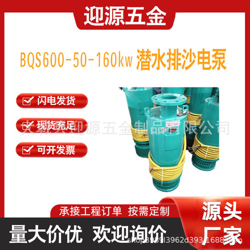 矿用隔爆型潜水排沙电泵 BQS600-50-160kw 660v1140v 防爆潜污泵