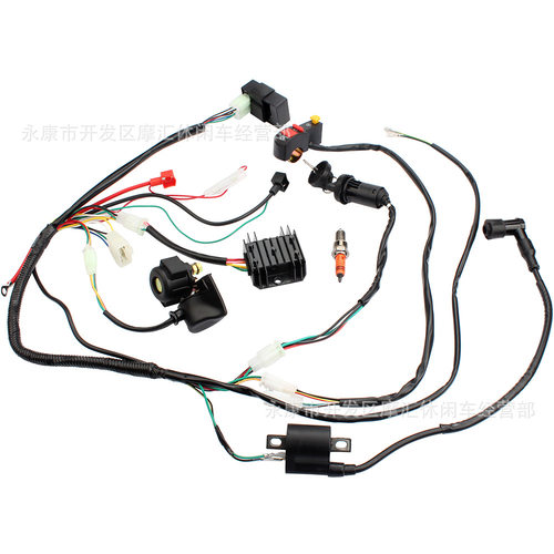 越野摩托车配件CC125 150 200 250CC完整线路线束启动点火系统CDI