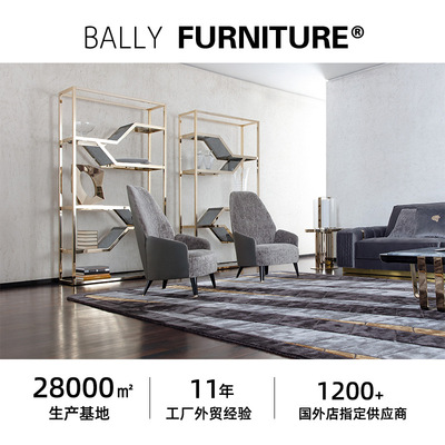giorgio意大利豪华单人椅高档客厅扶手椅轻奢布艺家具furniture