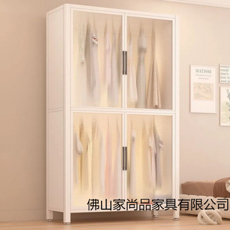 衣柜家用卧室简易组装钢制出租房用结实耐用金属衣橱铁皮收纳柜子图片