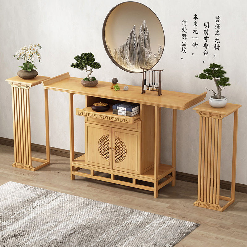 新中式玄关桌轻奢案台实木玄关柜家用条案供桌玄关台入户玄关桌子图片
