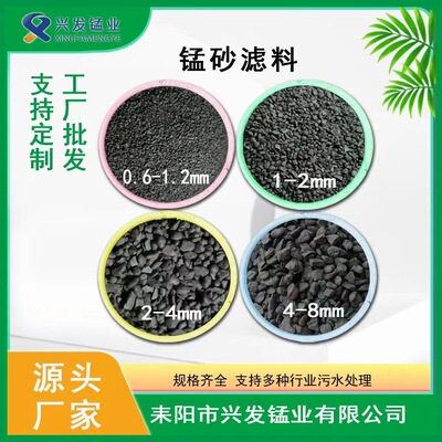 天然锰砂水处理过滤罐填料 污水地下水井水处理除铁除锰锰砂滤料