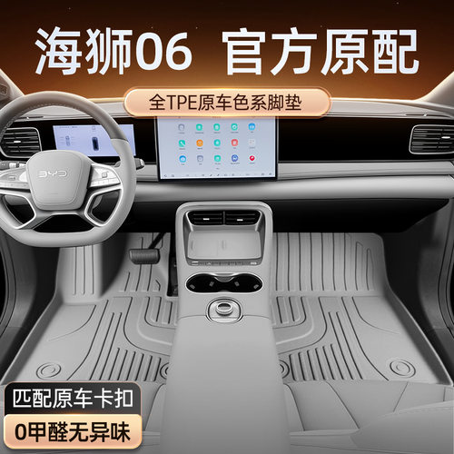 适用于比亚迪海狮06脚垫TPE2025款EV/DMi汽车改装内饰配套件用品