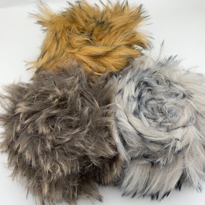 JiuJiu 皮草线长毛仿狐狸绒纱配线手工diy勾编织围巾猫耳帽毛线团