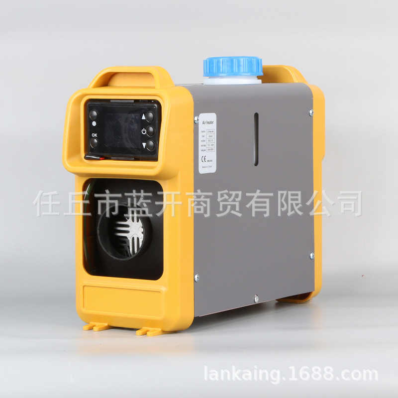 新款立式一体机12v5kw驻车加热器空气柴油外贸批发液晶单孔暖风机