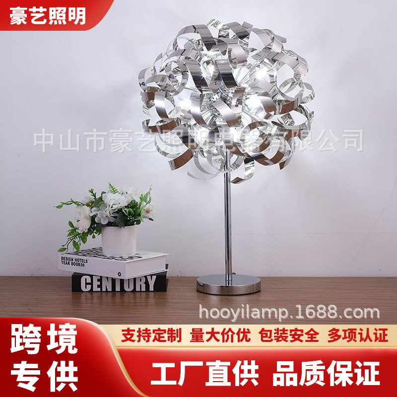 美式风格热销LED沙发旁落地灯铁艺客厅展厅创意不锈刚台灯批发图片