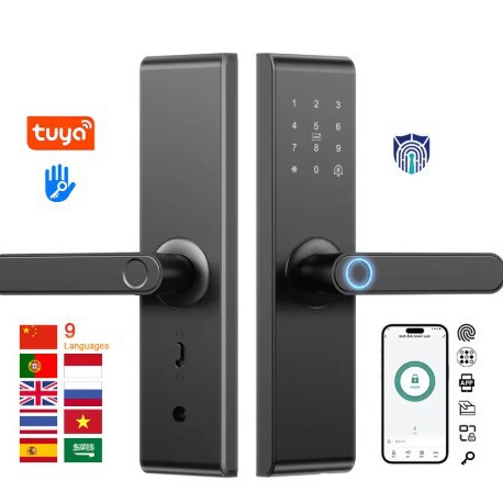 涂鸦木门半自动指纹锁tuya智能门锁电子密码锁通通锁TTLock酒店锁图片