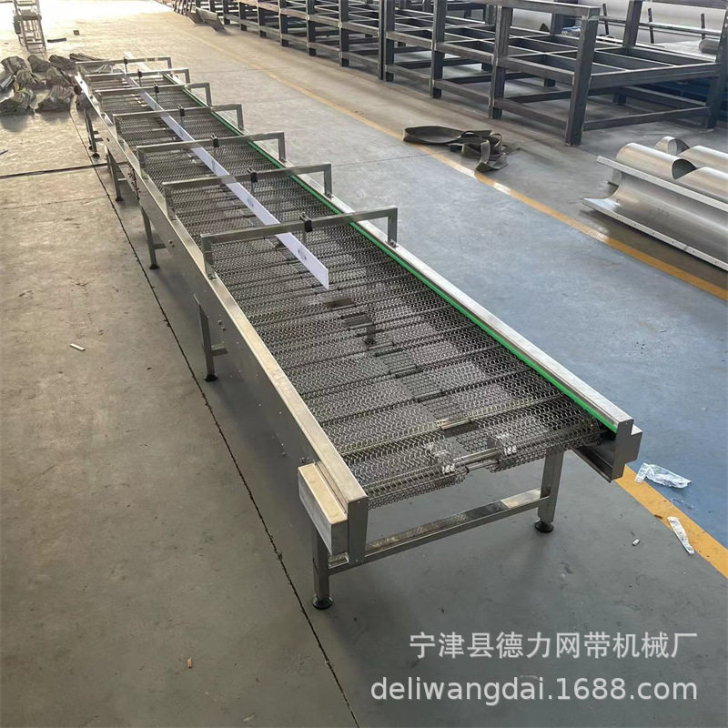 网带输送机不锈钢网链传送带清洗机配套传送带风机吹干输送线图片
