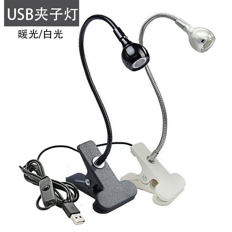 USB夹子灯LED阅读护眼聚光小夜灯图片