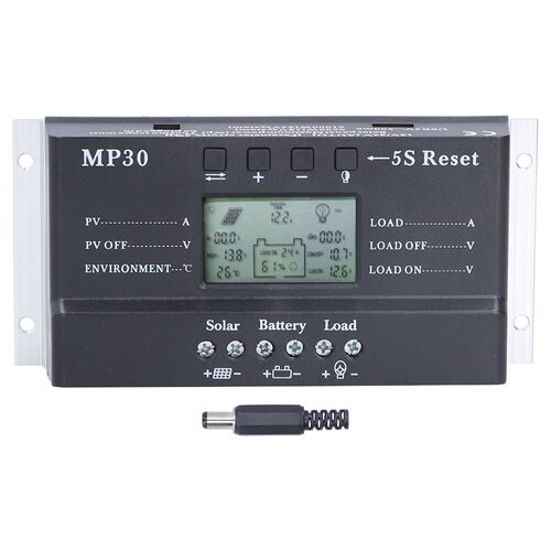 MPPT12V24V30A太阳能控制器多功能电量电流显示太阳能充电控制器