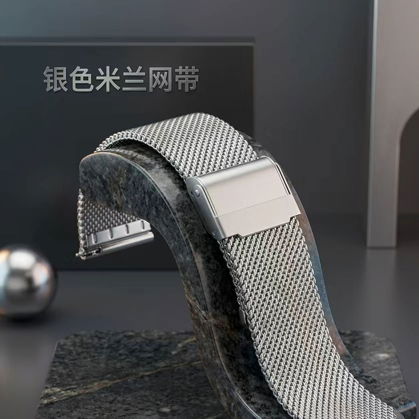 适配浪琴精钢钢带表链图片