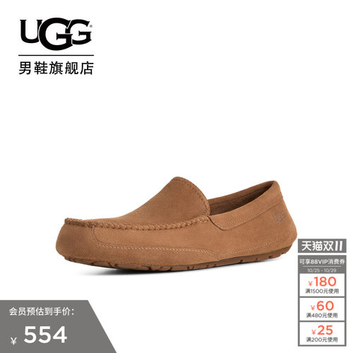 UGG舒适平底一脚蹬乐福鞋豆豆鞋