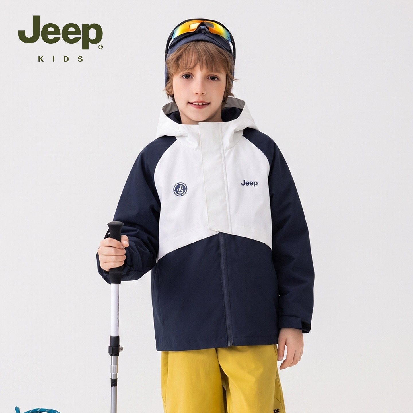 Jeep男童外套休闲夹克连帽上衣秋