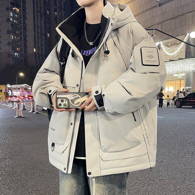 2026工装棉服冬季新款加厚连帽高级帅气保暖外套防寒服