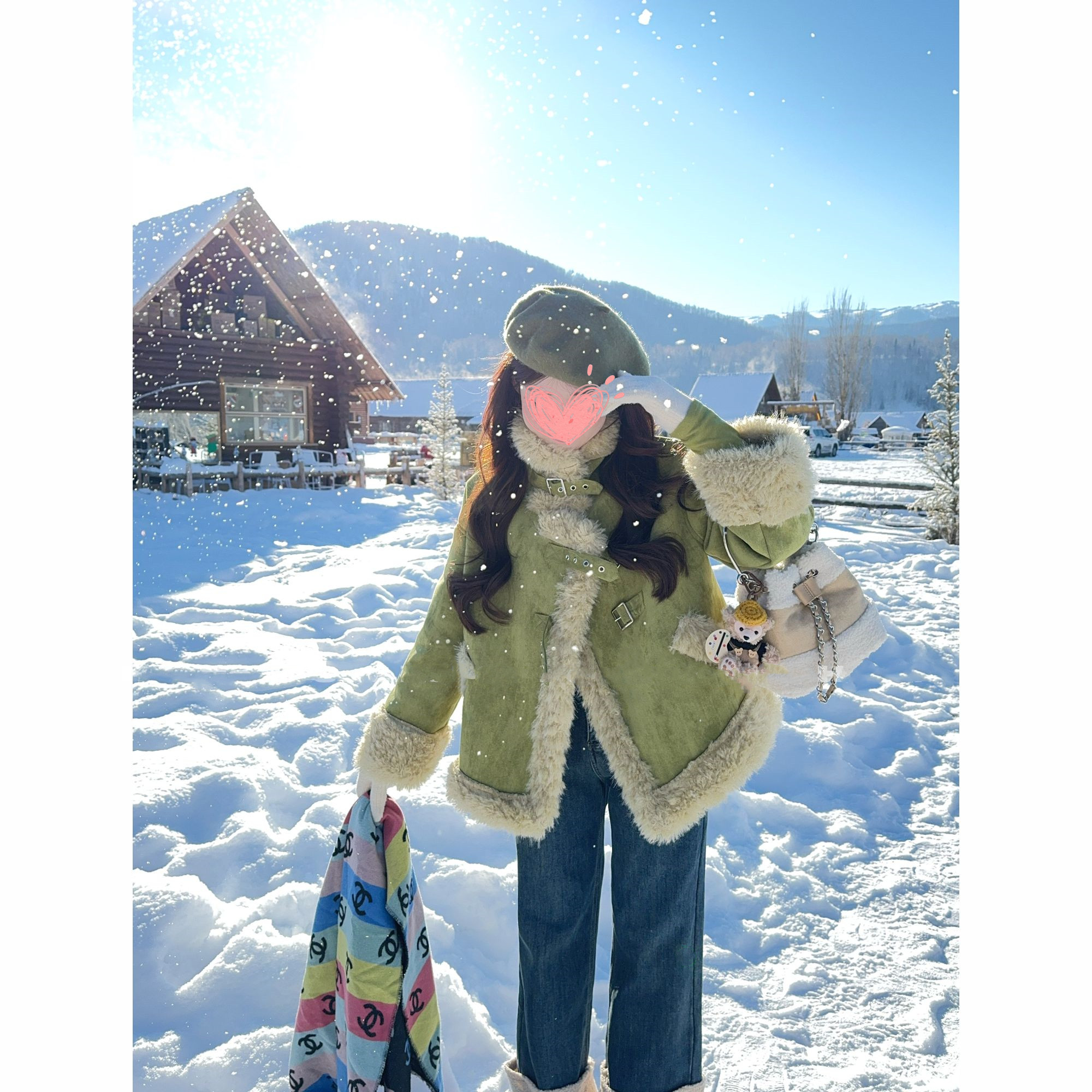 加绒加厚羊羔毛外套女2026冬季新款宽松显瘦保暖皮毛一体毛绒上衣
